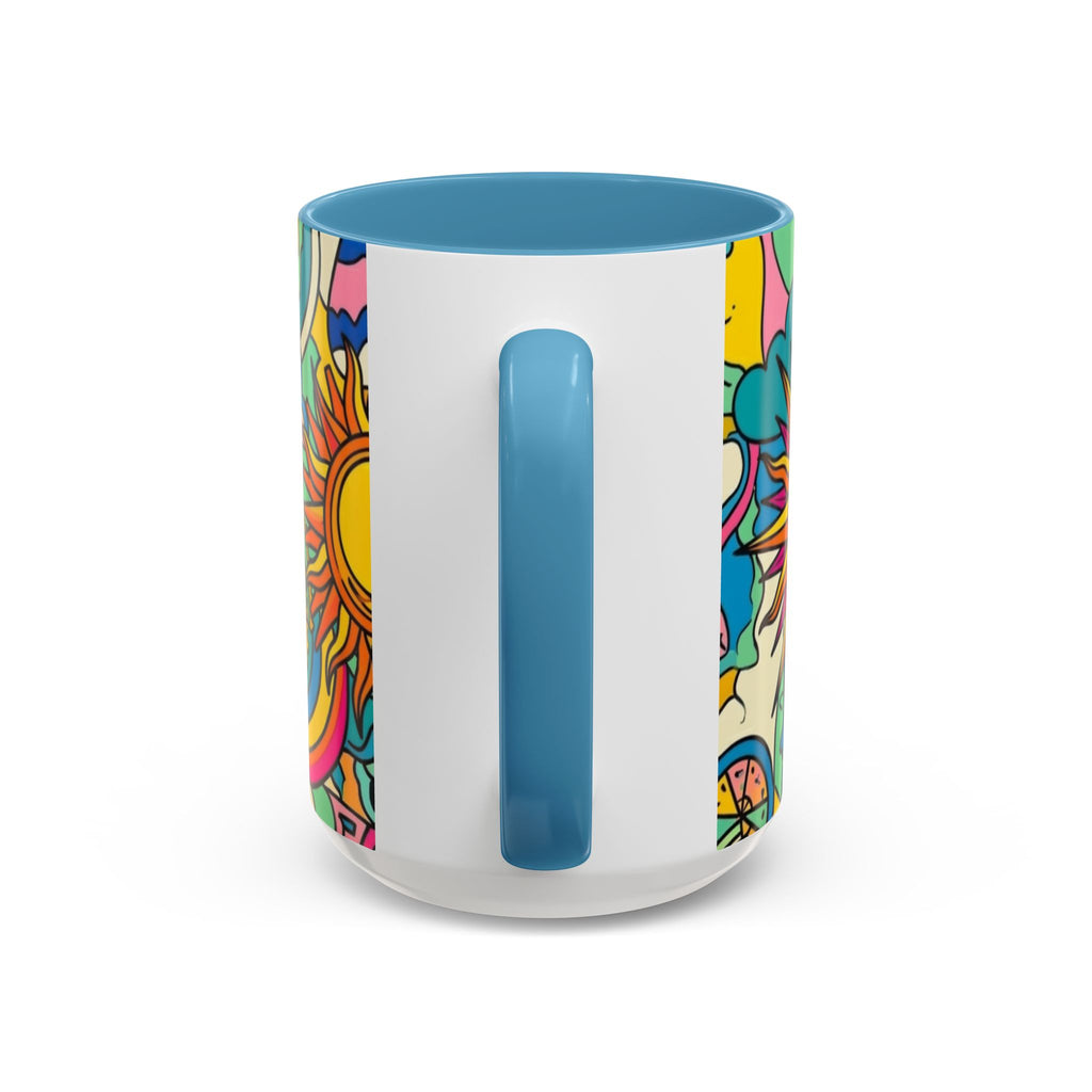 Radiant Balance Coffee Mug — Colorful Retro 11/15oz Ceramic