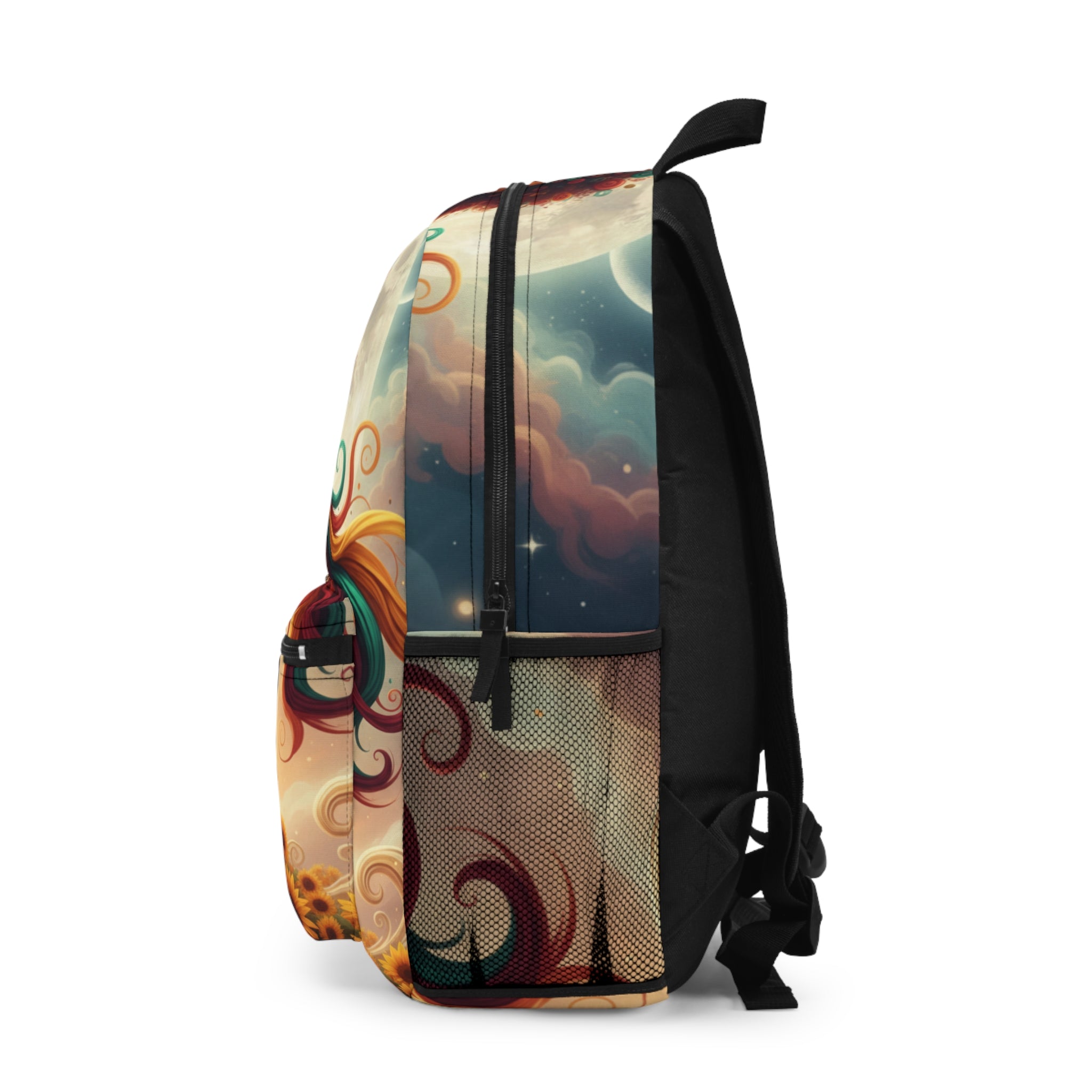Lioness Goddess Backpack — Vibrant Afro-Fantasy Animal Art School Bag