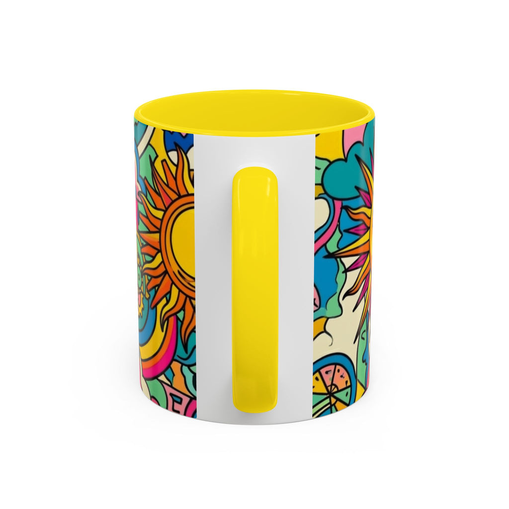 Radiant Balance Coffee Mug — Colorful Retro 11/15oz Ceramic