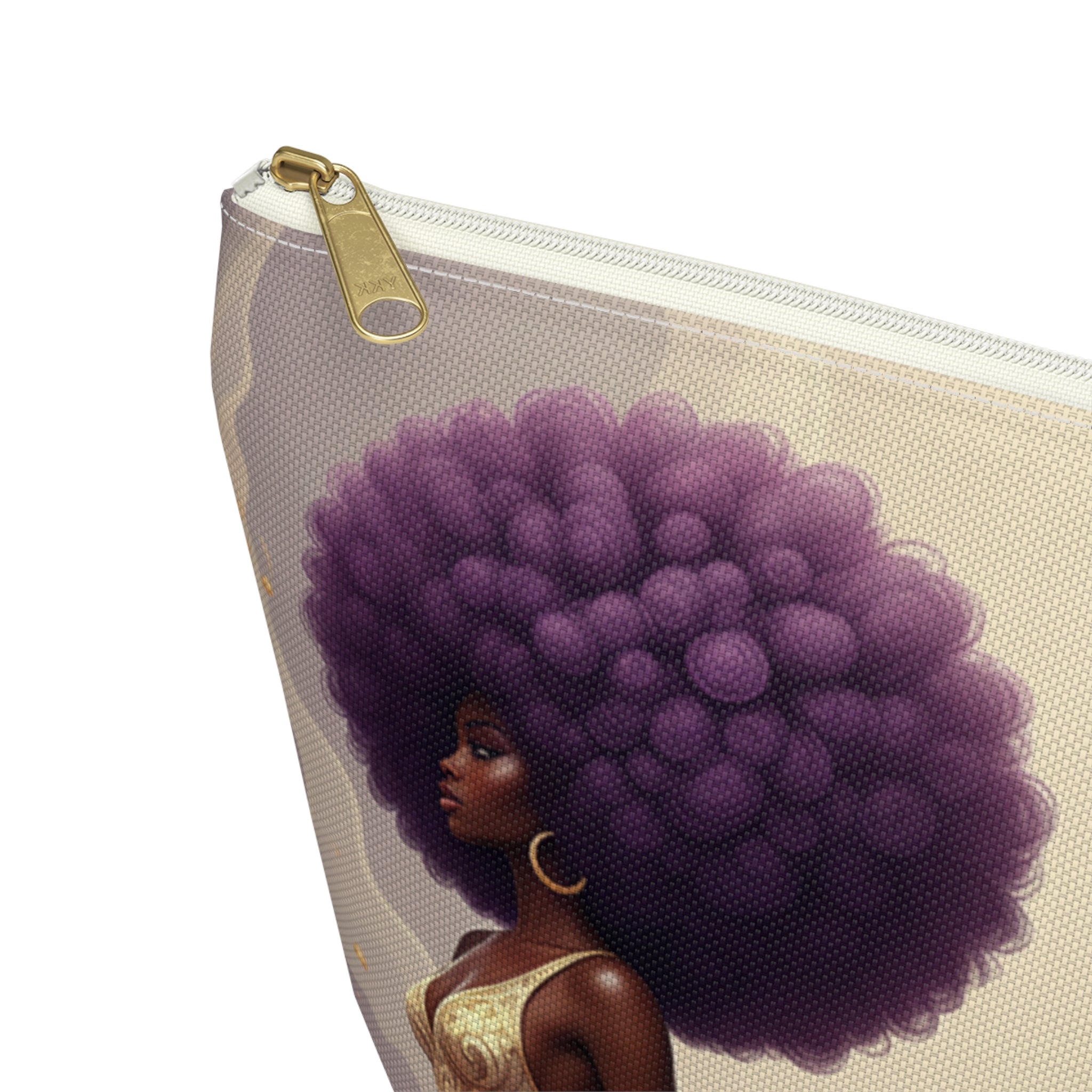 Golden Sunflower Goddess Makeup Bag