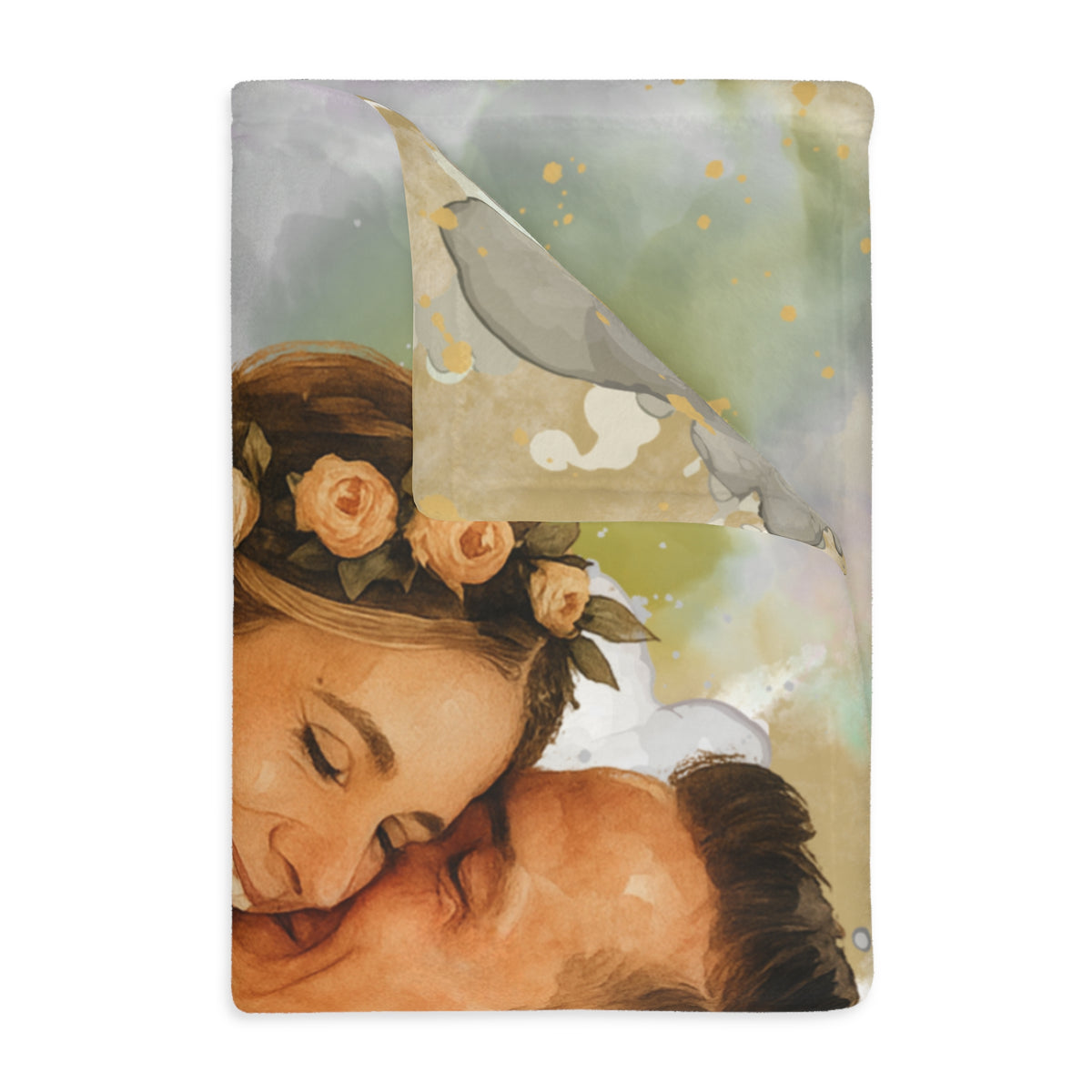 Personalized Wedding Keepsake Blanket with Photo and Date