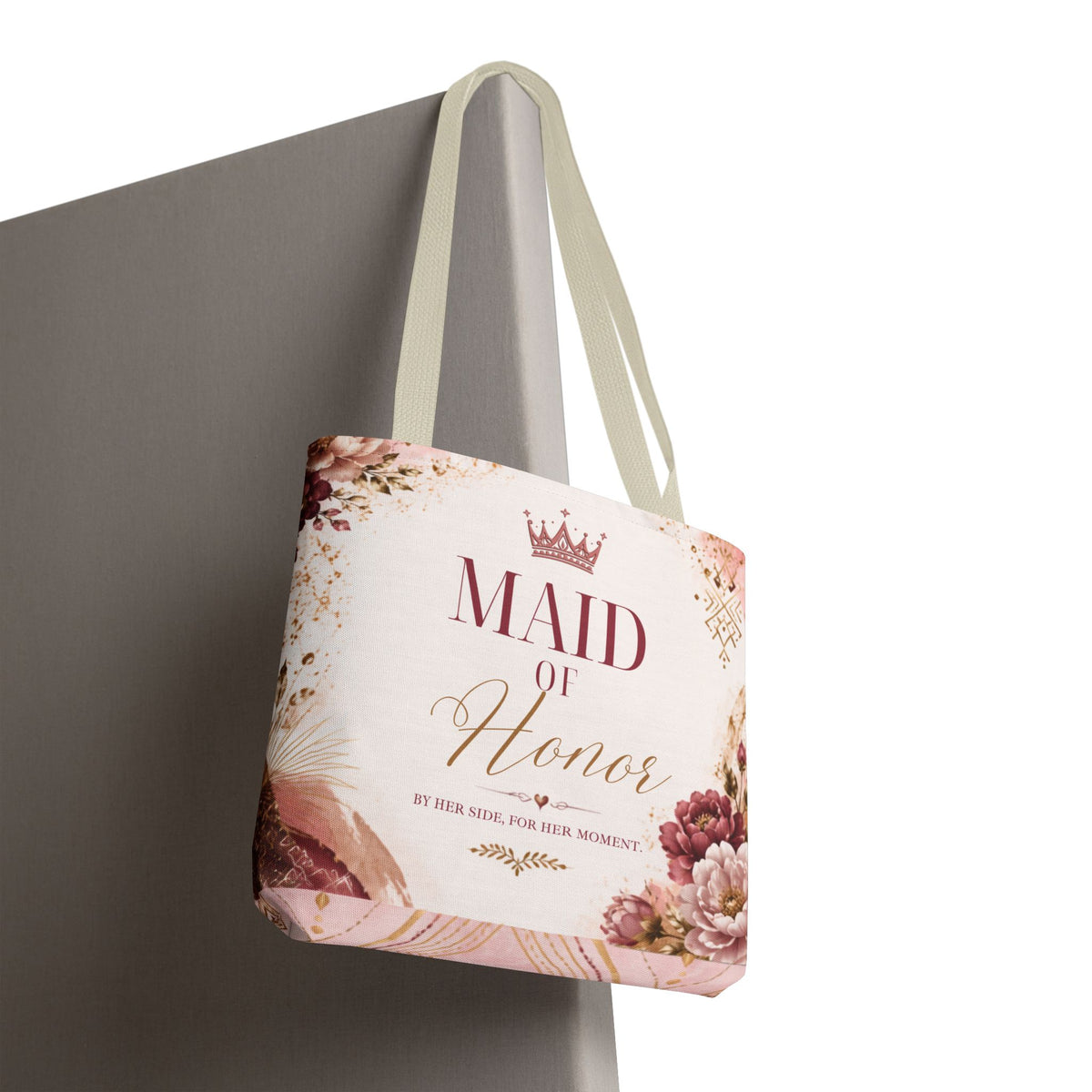 Maid or Matron of Honor Floral Tote Bag | Wedding Thank You Gift