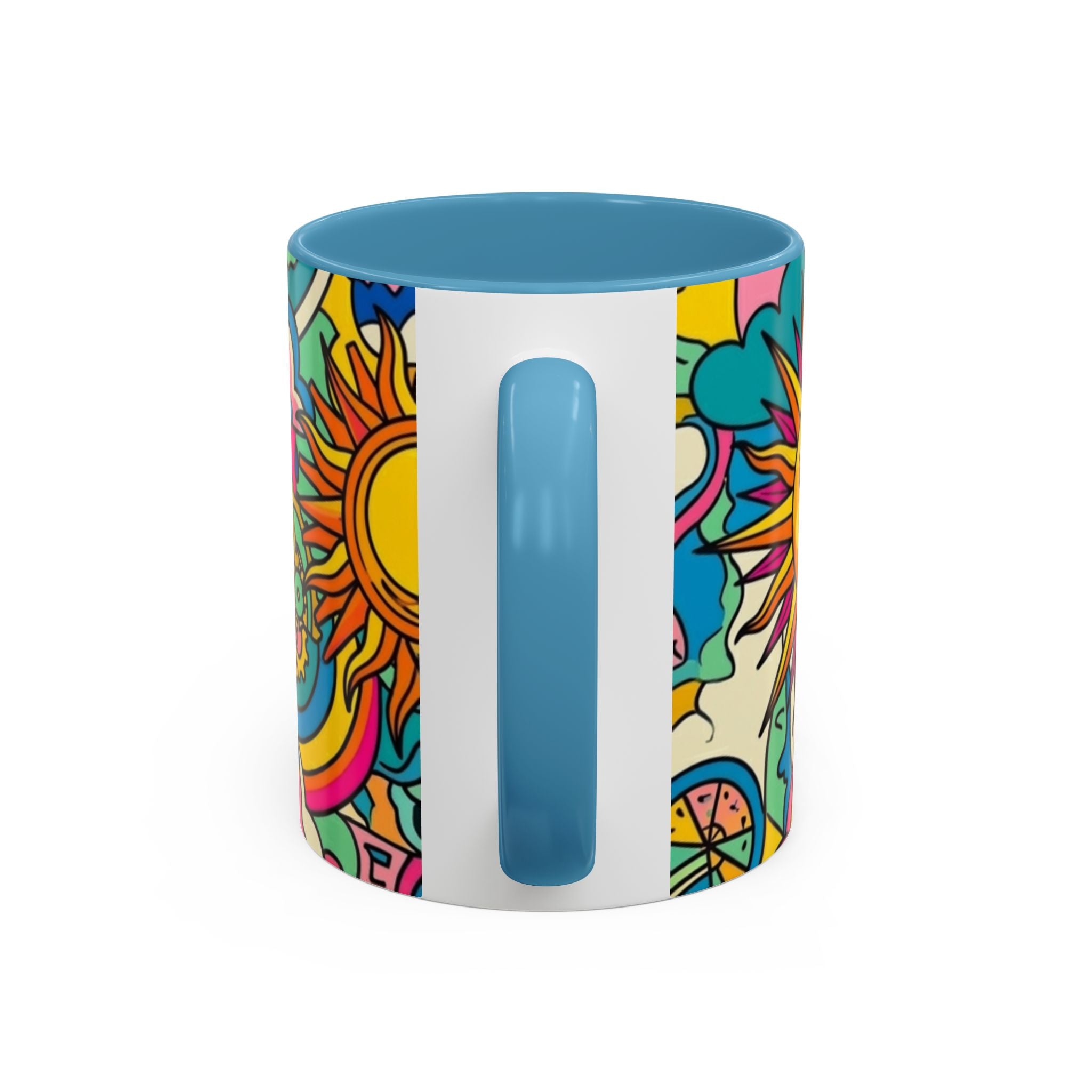 Radiant Balance Coffee Mug — Colorful Retro 11/15oz Ceramic