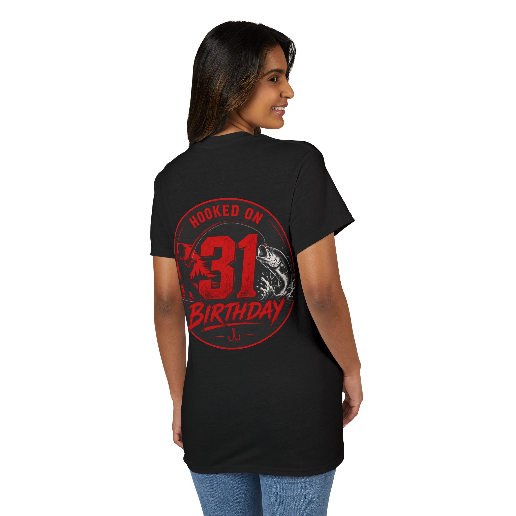 Hooked On 31 Birthday Fishing T-Shirt