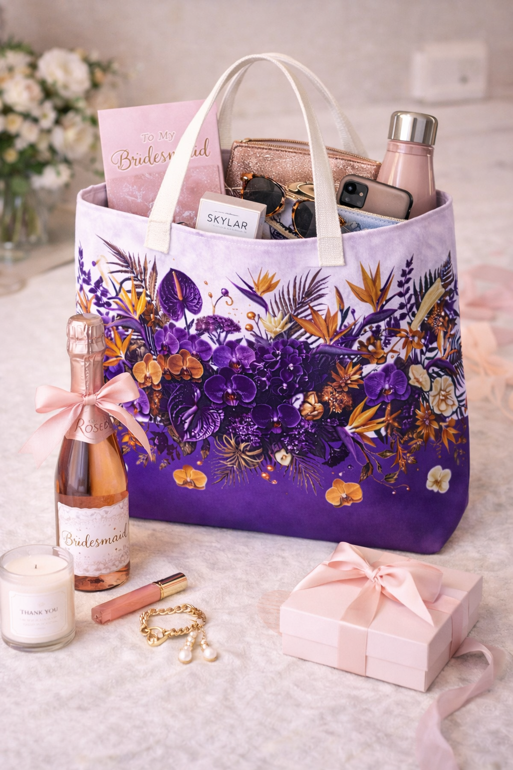 Royal Orchid Garden Tote