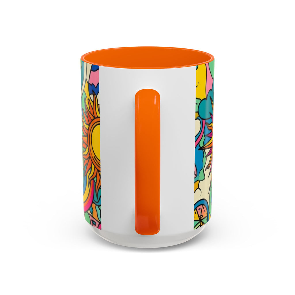 Radiant Balance Coffee Mug — Colorful Retro 11/15oz Ceramic
