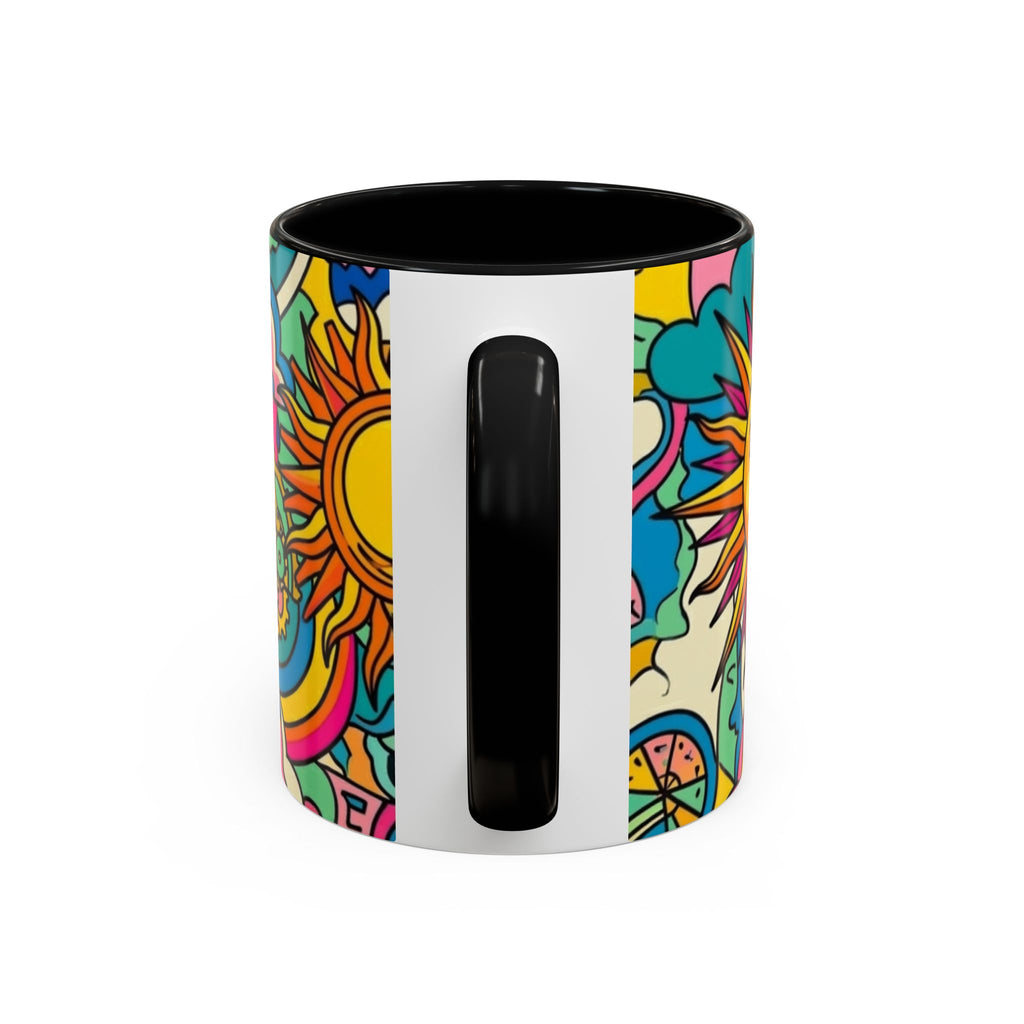 Radiant Balance Coffee Mug — Colorful Retro 11/15oz Ceramic