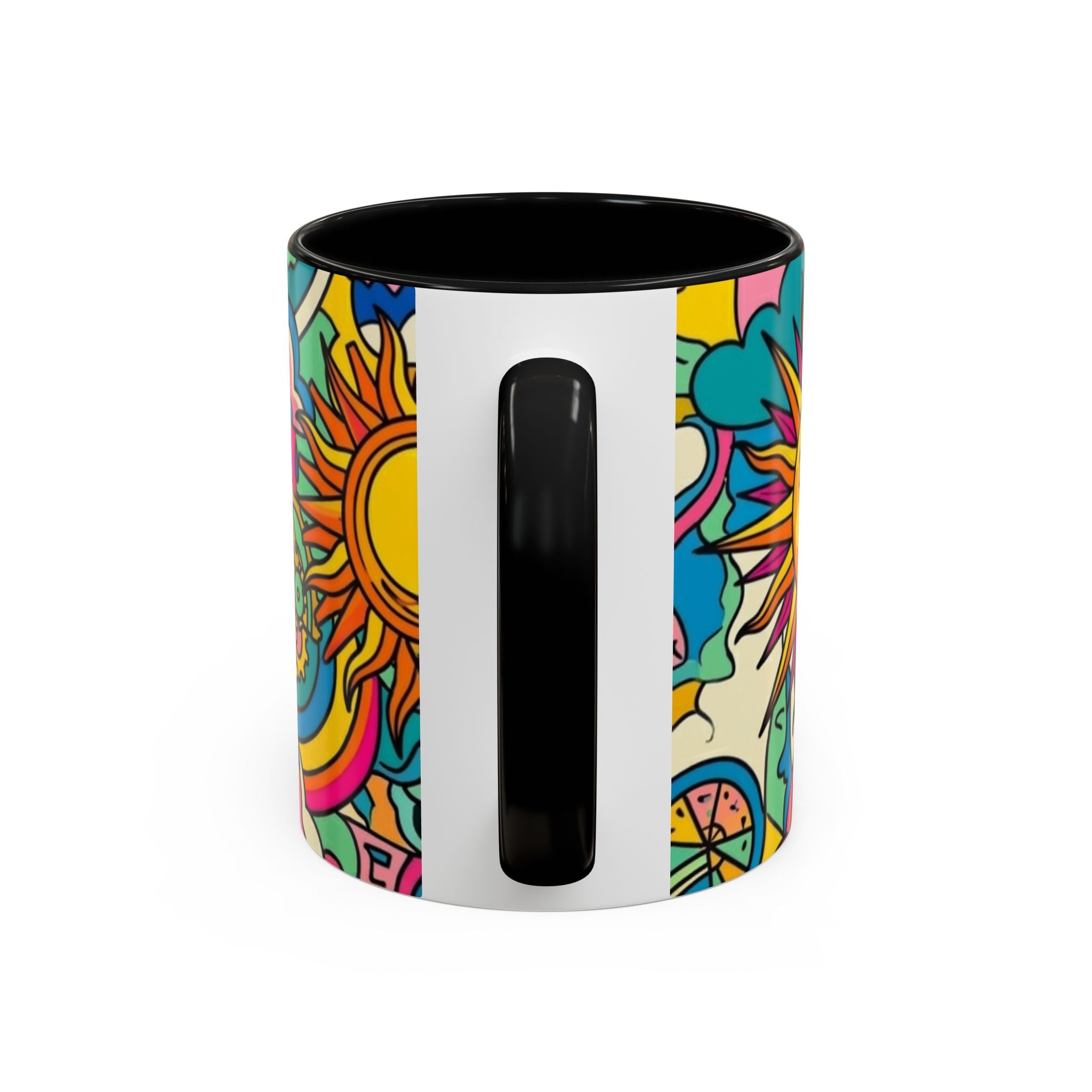 Radiant Balance Coffee Mug — Colorful Retro 11/15oz Ceramic