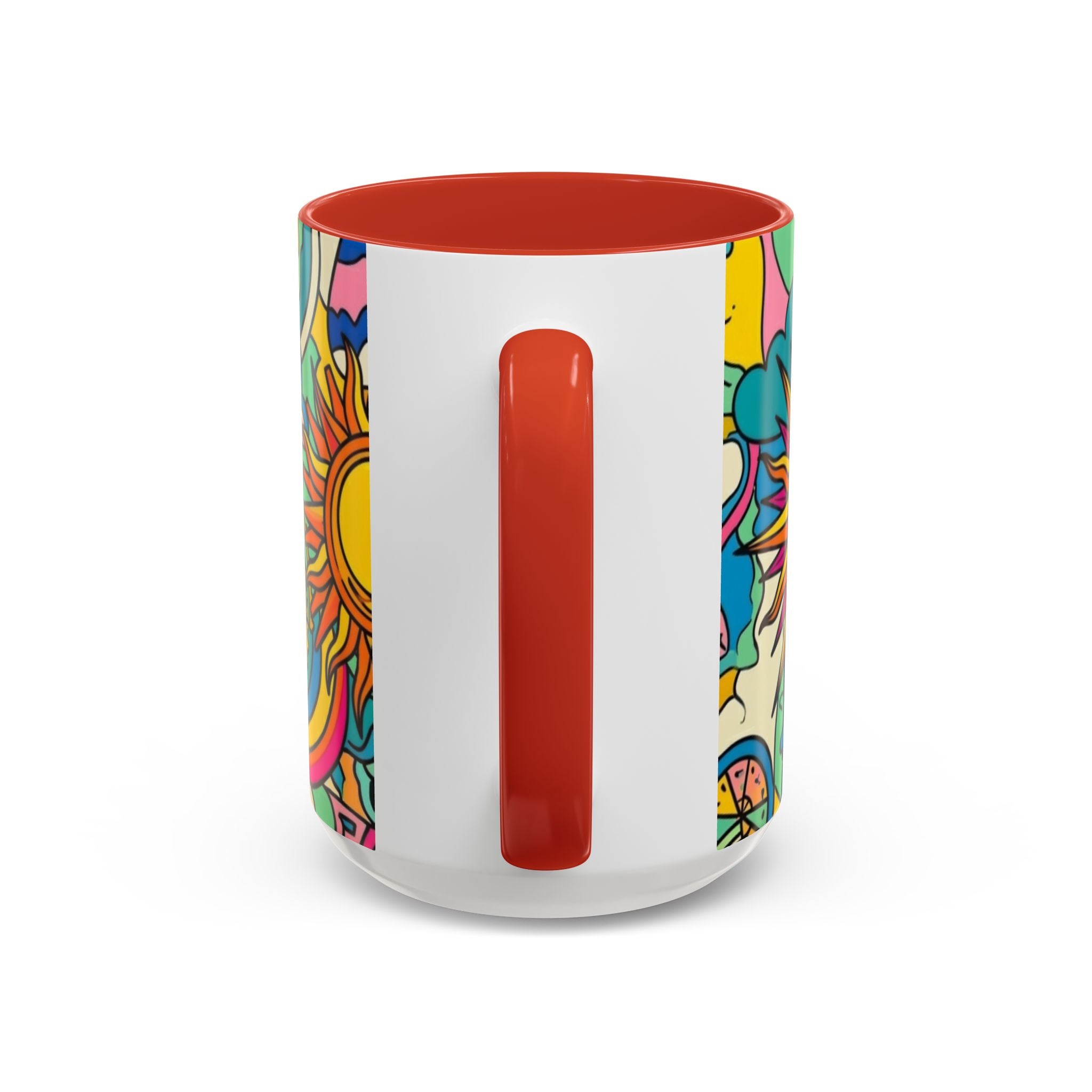 Radiant Balance Coffee Mug — Colorful Retro 11/15oz Ceramic