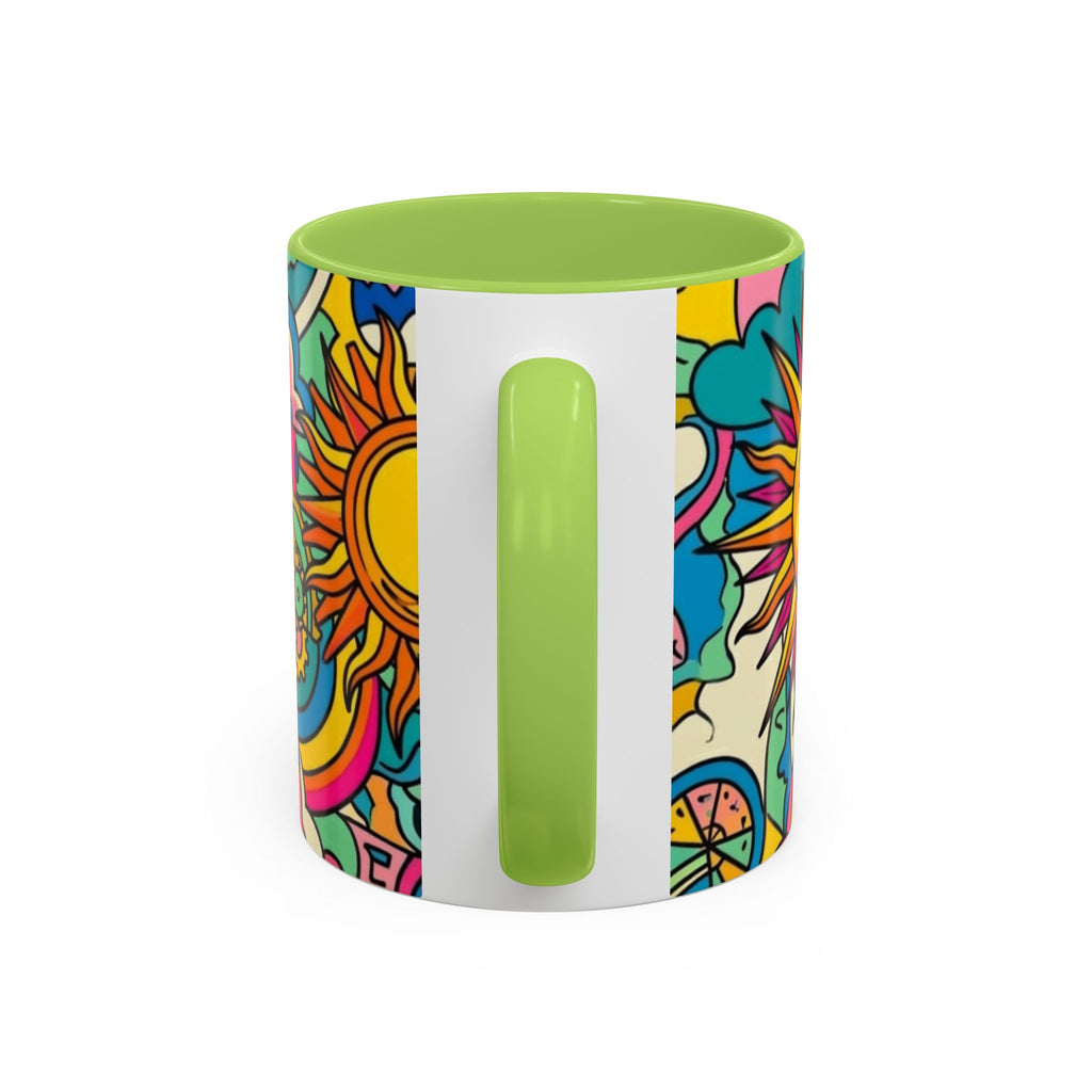 Radiant Balance Coffee Mug — Colorful Retro 11/15oz Ceramic