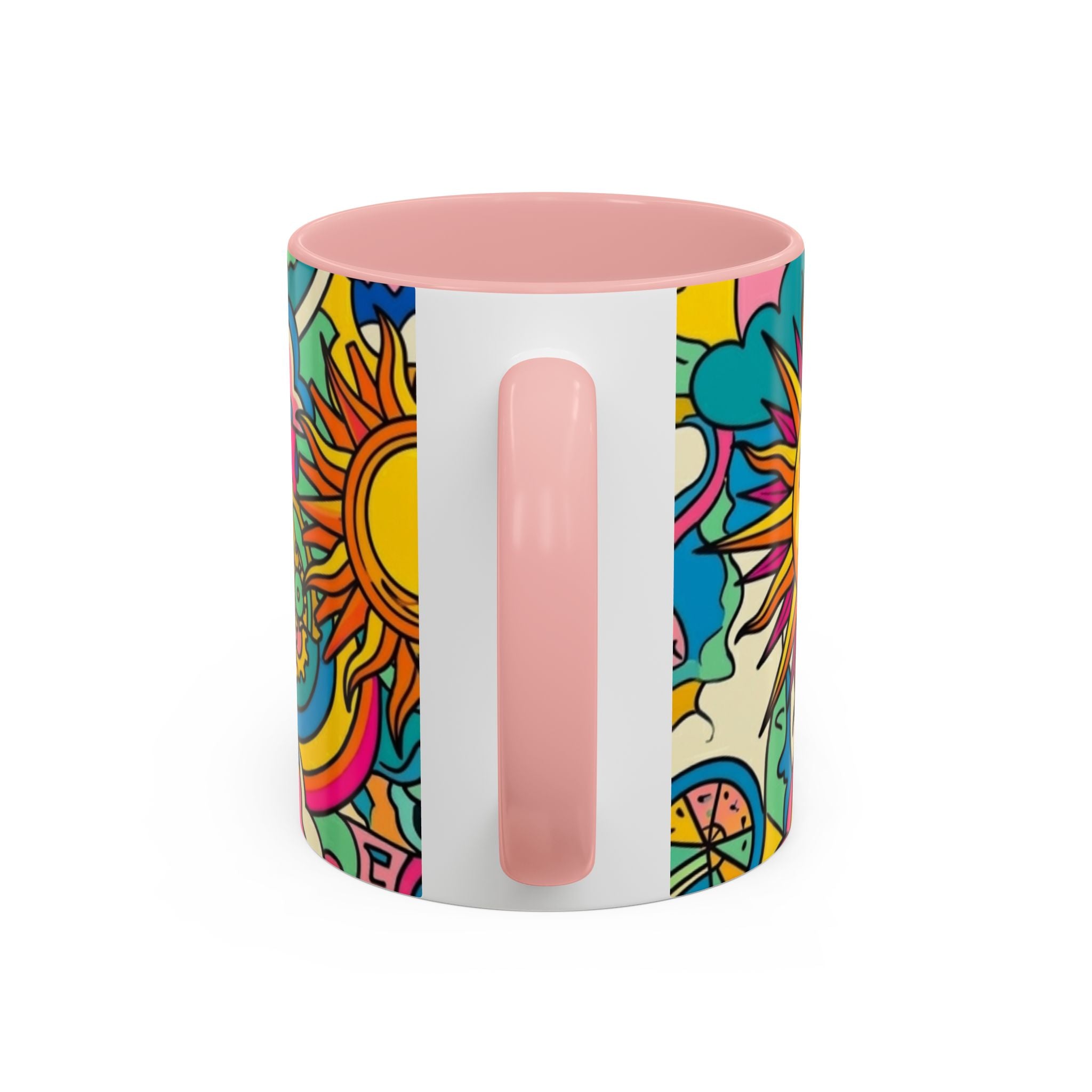 Radiant Balance Coffee Mug — Colorful Retro 11/15oz Ceramic