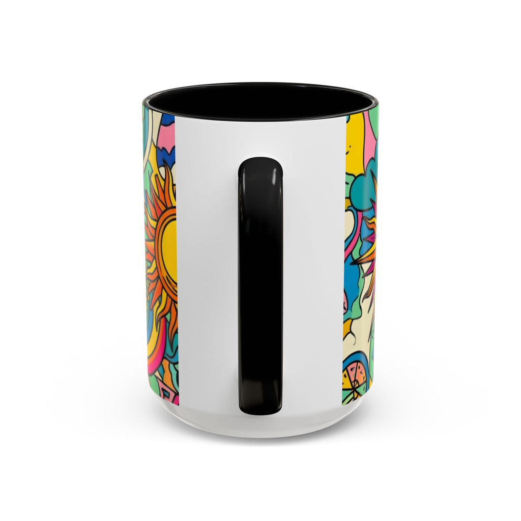 Radiant Balance Coffee Mug — Colorful Retro 11/15oz Ceramic