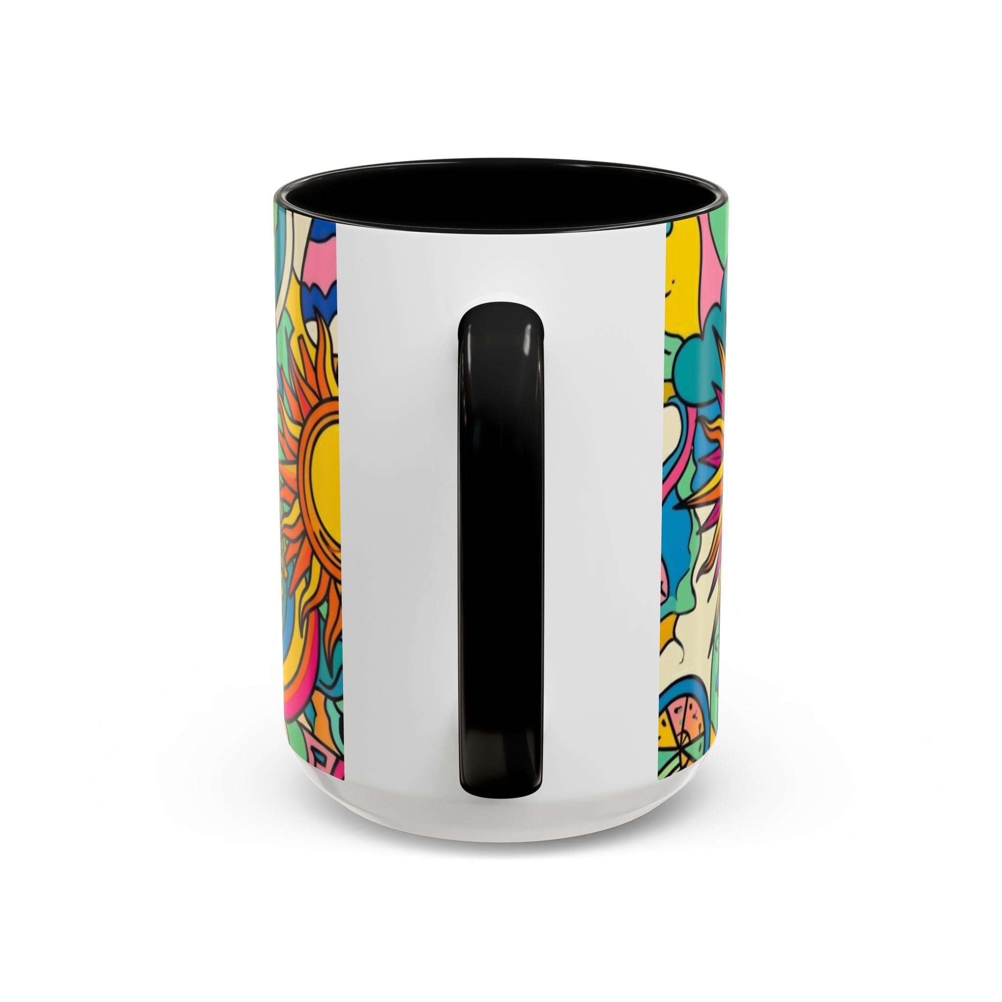 Radiant Balance Coffee Mug — Colorful Retro 11/15oz Ceramic