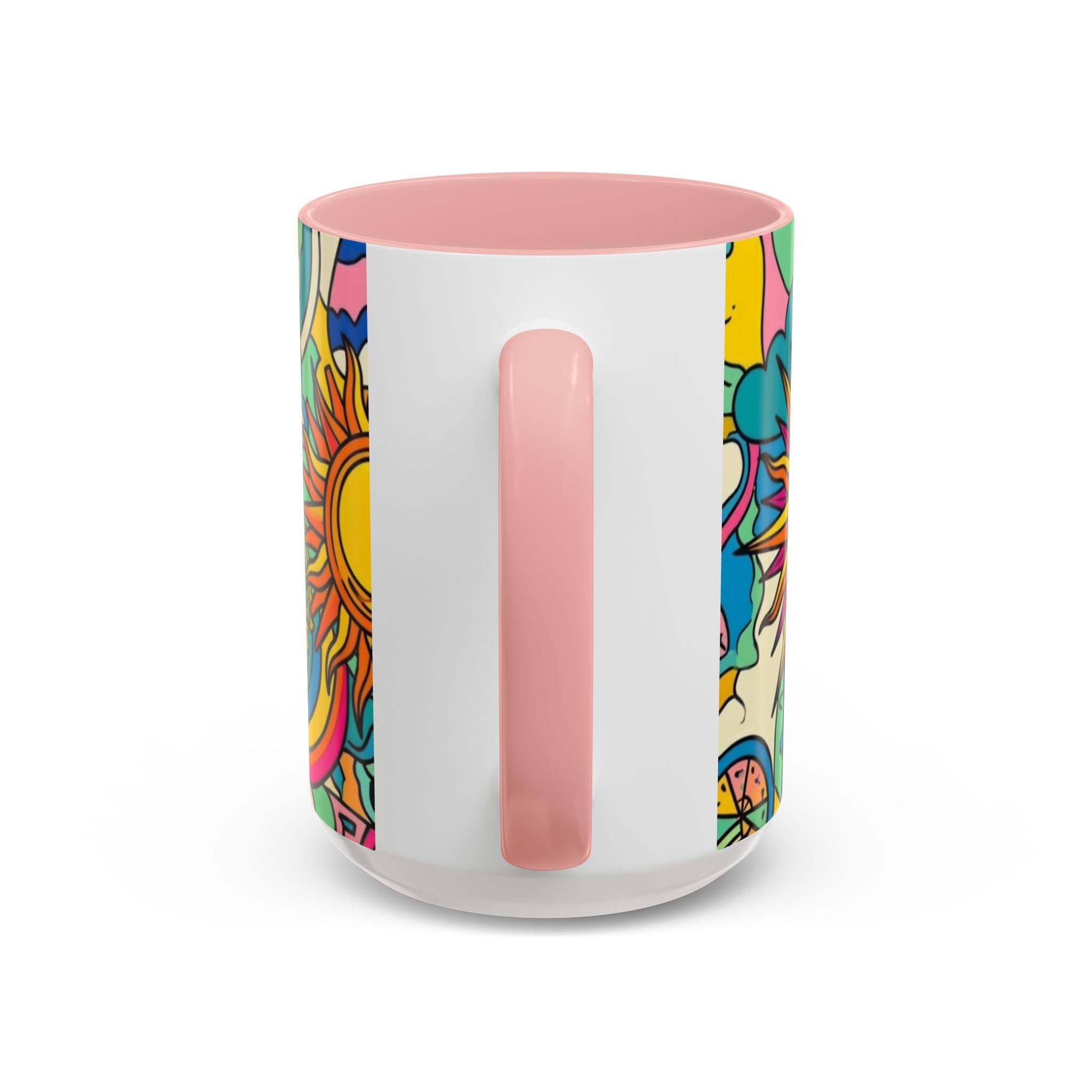 Radiant Balance Coffee Mug — Colorful Retro 11/15oz Ceramic