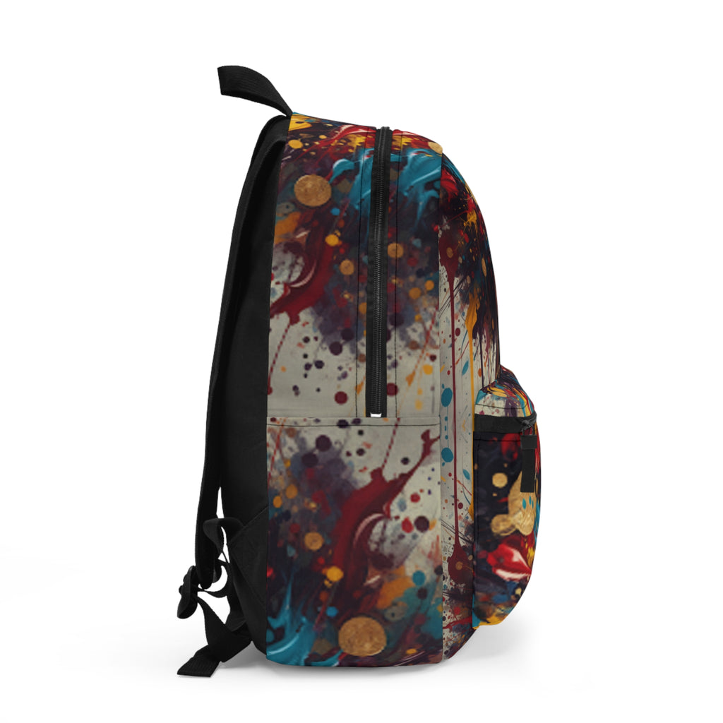 Artistic Afrocentric Backpack — Colorful Woman Portrait Print