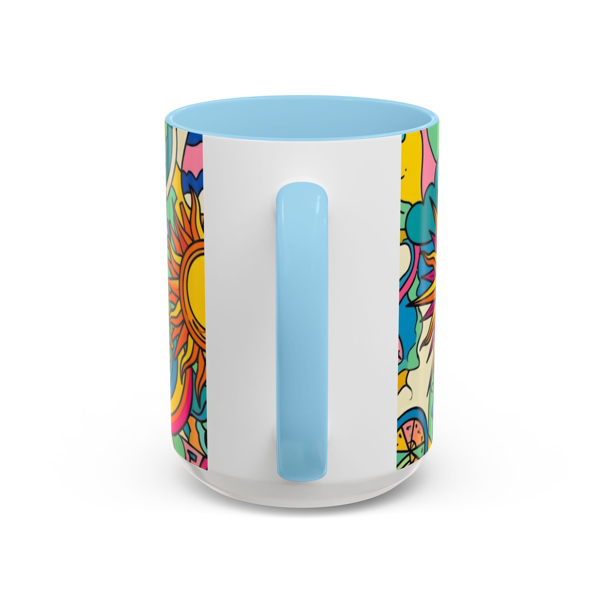 Radiant Balance Coffee Mug — Colorful Retro 11/15oz Ceramic