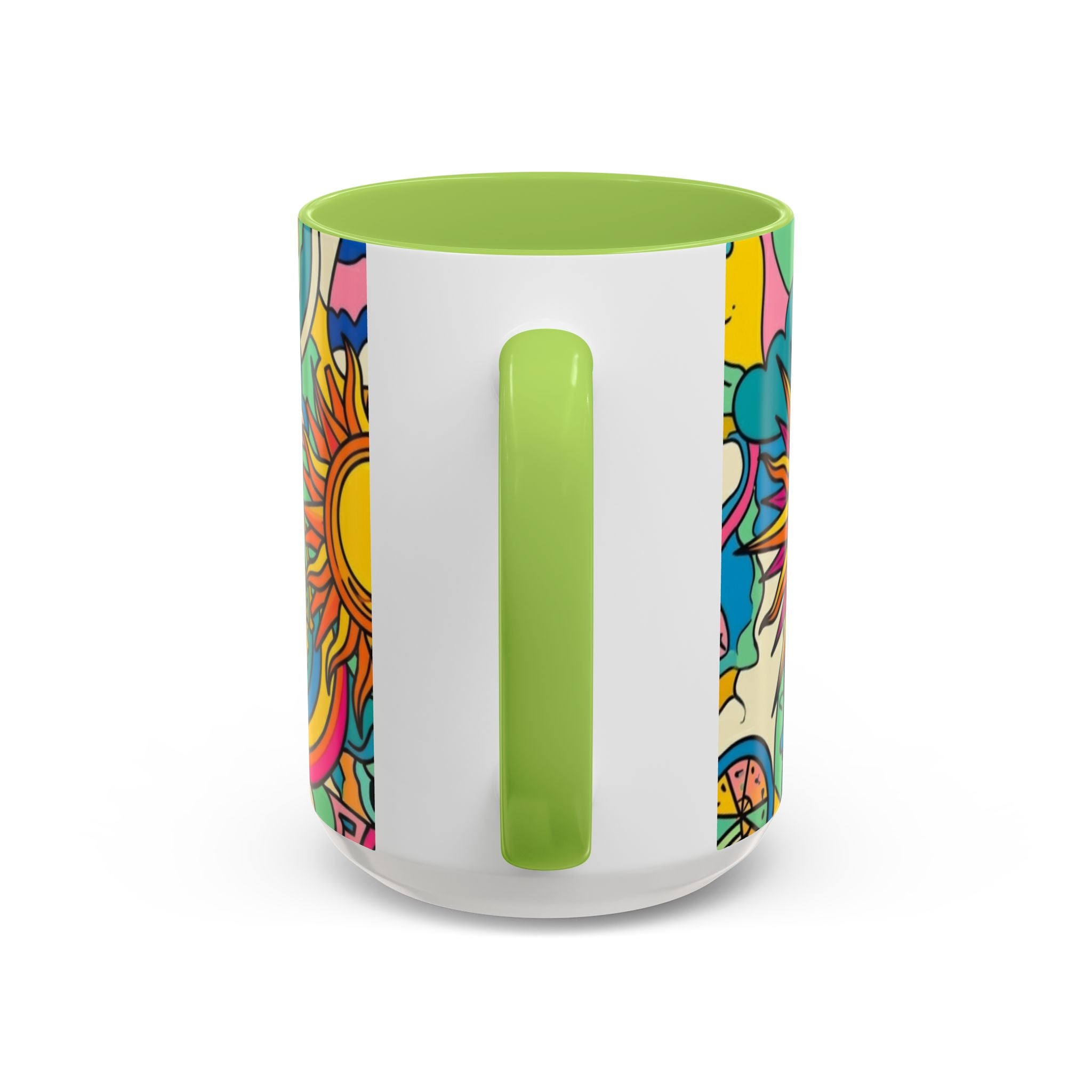 Radiant Balance Coffee Mug — Colorful Retro 11/15oz Ceramic